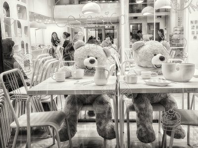 Bears' Evening Out B&W.jpg